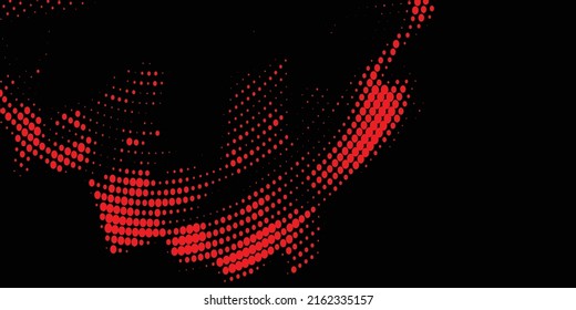 Vector design digital red dot background
