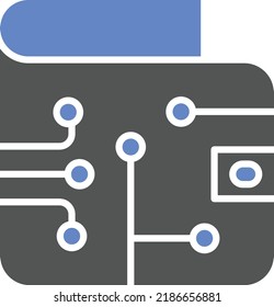 Estilo de icono de la cartera digital de diseño de vectores