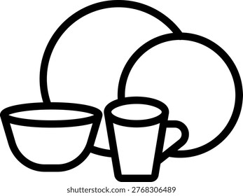 Vector Design Dinnerware Icon Style