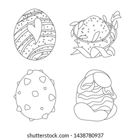 Vector design of dinosaur and magic icon. Collection of dinosaur and fantasy vector icon for stock.