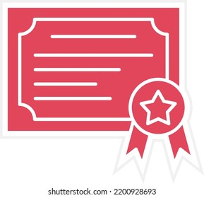 Estilo de icono del Diploma de diseño de vectores
