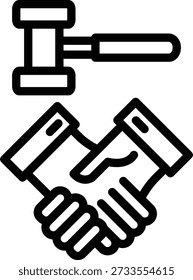 Estilo de icono de diplomacia de diseño de Vector