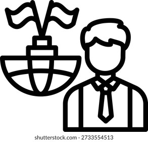 Vector Diseño Diplomat Icon Style