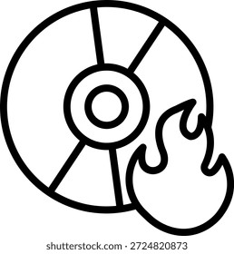 Vector Design Disc Burner Icon Style