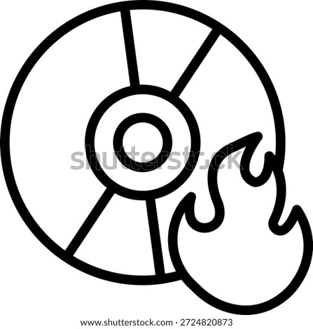 Vector Design Disc Burner Icon Style