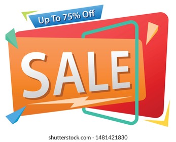 vector design of discount banner promotion for sale