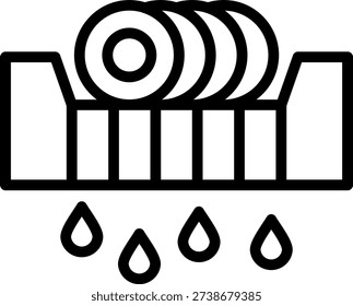 Vector Design Dish drainer Icon Style