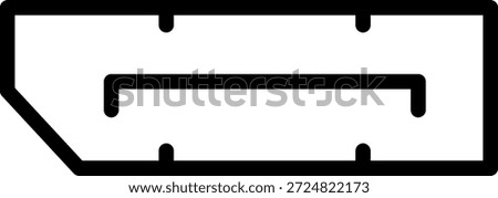 Vector Design DisplayPort Connector Icon Style