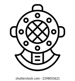 Vector Design Diving Helmet Icon Style