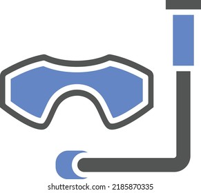 Vector Design Diving Mask Icon Style