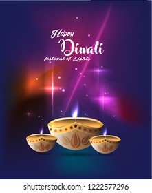 Vector Design Diwali Celebration Background 