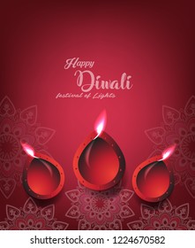 Vector Design Diwali Celebration Background