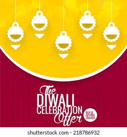 Vector design for Diwali festival.