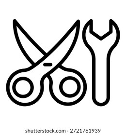 Estilo de ícone de assistência DIY do projeto do vetor