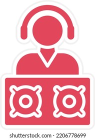 Vector Design DJ Icon Style