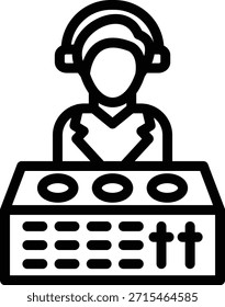 Diseño de Vector DJ Icon Style