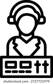 Diseño de Vector DJ Icon Style