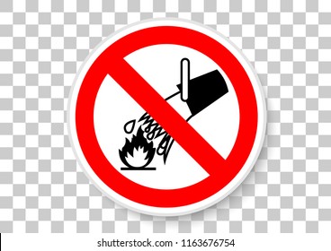 vector design of do not extinguish with water sign