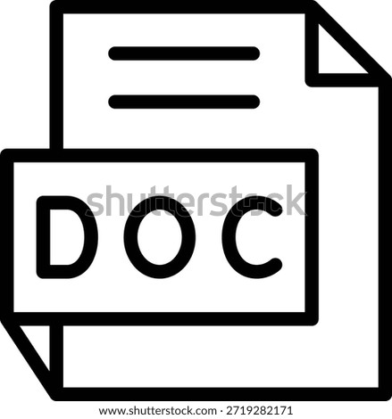 Vector Design DOC Icon Style