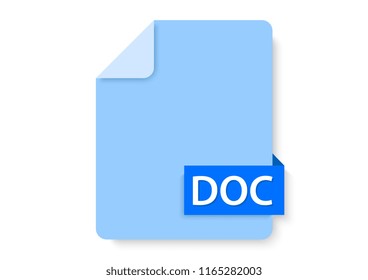 vector design of doc paper icon file