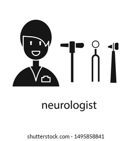 Vector design of doctor and neurologist symbol. Set of doctor and woman vector icon for stock.