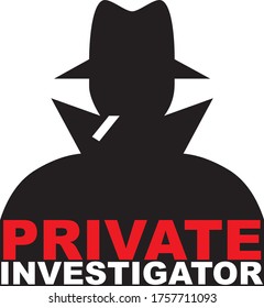 vector design doe private detective sign concept