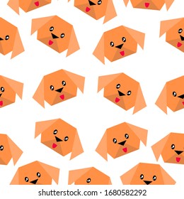 Vector design of a dog pattern, Flat illustration