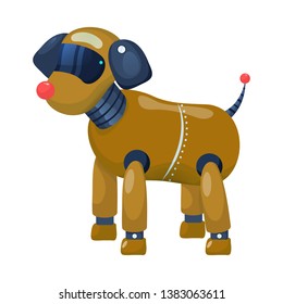 Vector design of dog and robotic symbol. Collection of dog and automation vector icon for stock.