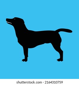 Vector design dog silhouette is illustration animals.