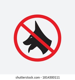 vector design for dog symbol, no entry