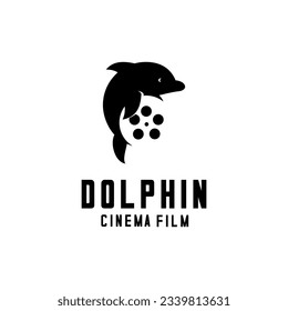 vector design dolphin jumps and rolls film cinema