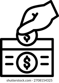 Estilo de icono de donación de diseño de Vector