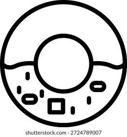 Vektordesign Donut Symbolstil