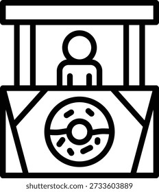 Vector Design Donut Shop Icon Style