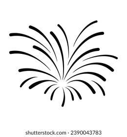 Diseño de vectores Fuegos artificiales aislados en fondo blanco, celebración, ícono del partido, cumpleaños, víspera de Año Nuevo. EPS 10