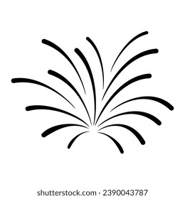 Vector design Doodle Fireworks Isolated on White Background, Celebration, Party Icon, Birthday, New Year's Eve. EPS 10