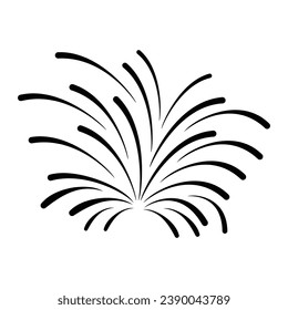Vector design Doodle Fireworks Isolated on White Background, Celebration, Party Icon, Birthday, New Year's Eve. EPS 10