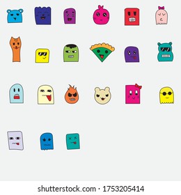 vector design doodle icon full color
