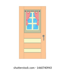 Vector design of door and apartment symbol. Collection of door and indoors stock symbol for web.