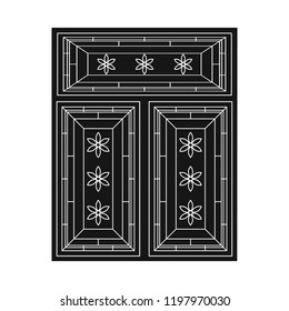 Vector design of door and front symbol. Collection of door and wooden vector icon for stock.