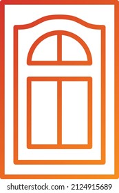 Estilo del icono de la puerta de diseño del vector