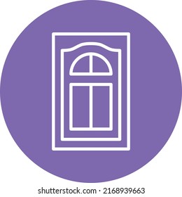 Estilo del icono de la puerta de diseño del vector