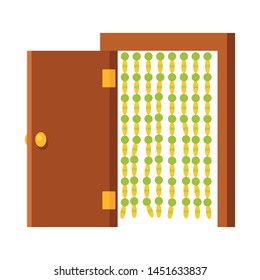 Vector design of door and open sign. Set of door and doorway vector icon for stock.