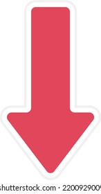 Vector Design Down Arrow Icon Style