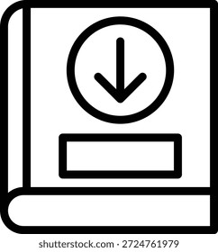 Diseño de Vector Descarga Libro Icon Style