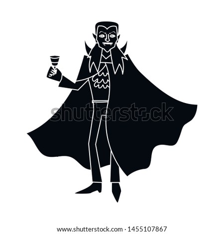Vector design of dracula and vampire logo. Collection of dracula and costume vector icon for stock.