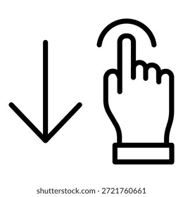 Estilo de Ícone de Gesto de Arrastar do Design do Vetor