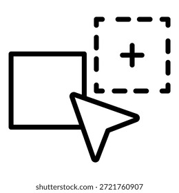 Estilo de icono de arrastrar y soltar de diseño de Vector