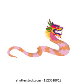Vector design of dragon and zodiac symbol. Web element of dragon and tattoo vector icon for stock.