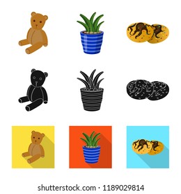 Vector design of dreams and night icon. Set of dreams and bedroom vector icon for stock.